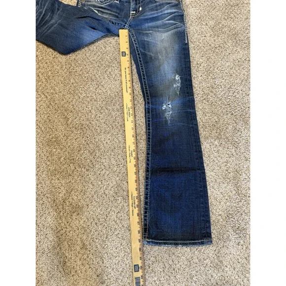 Vintage Big Star Jeans Womens 26R Blue Liv Boot Western USA Riding - Picture 12 of 13